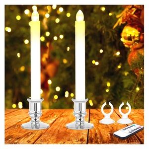 LED Flameless Taper WINDOW Candles with Remote